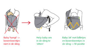 Minimonkey Porte-bébé combiné Mini Sling Recycled Grey